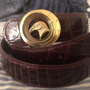 Stefano Ricci Crocodile Leather Belt